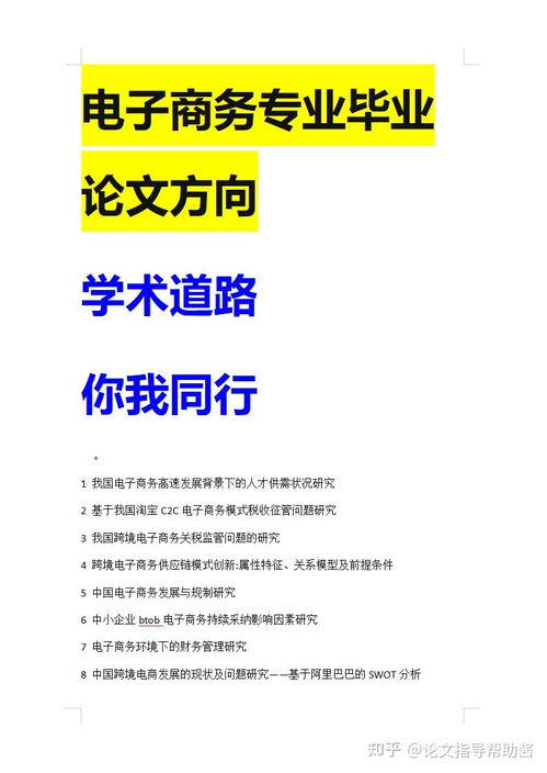 推广电子商务专业的题目